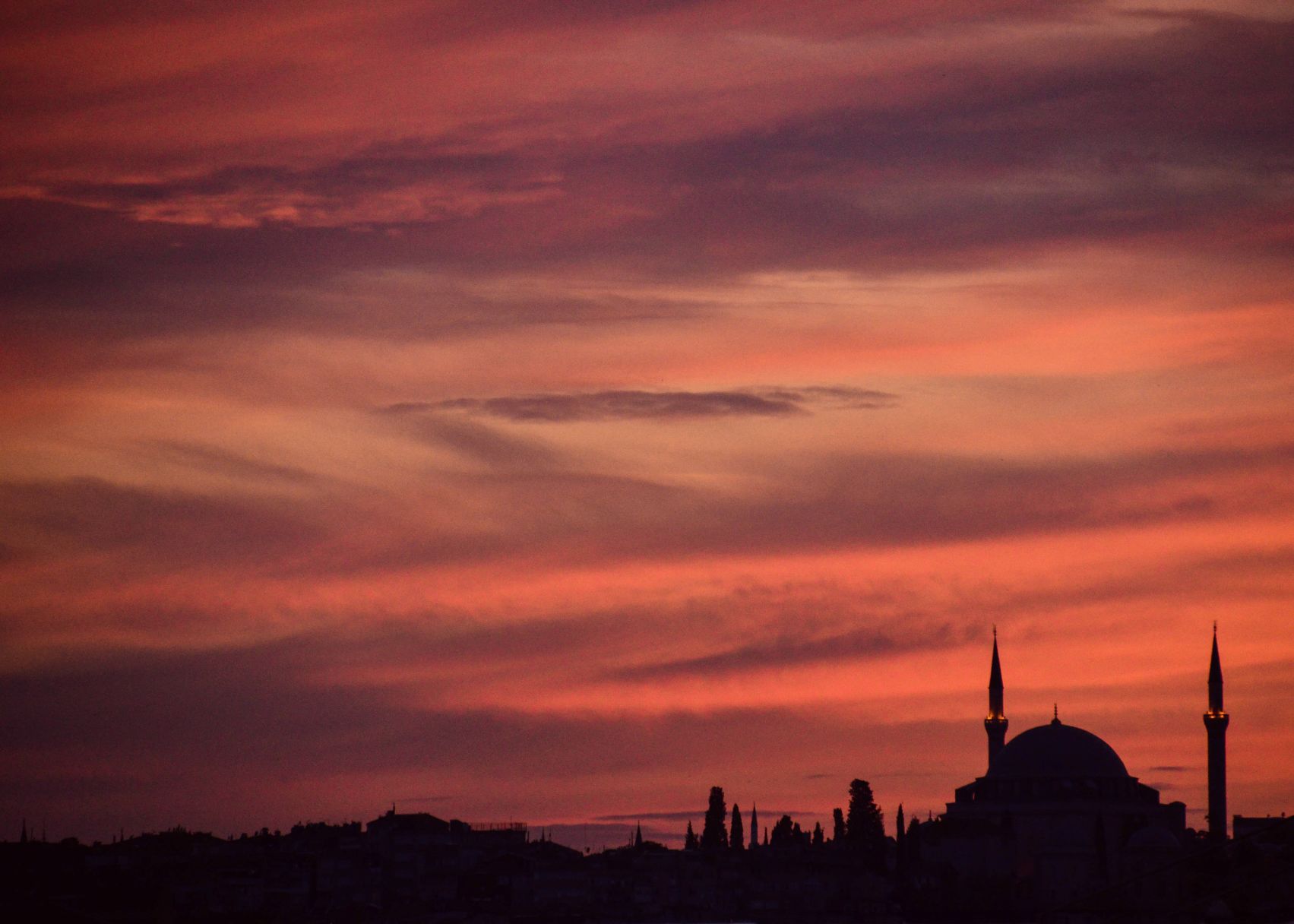 Dusk in Two Continents